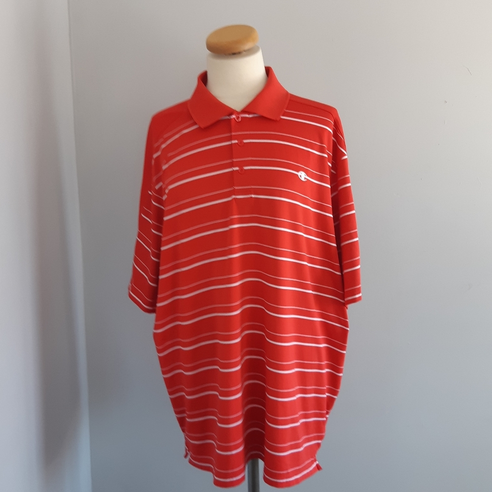 Champion Men's Big & Tall Polo  size XL  red and w